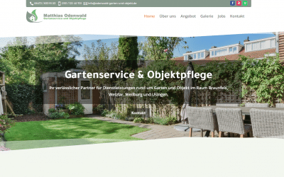 Neue Webseite für Odenwald Garten & Objekt
